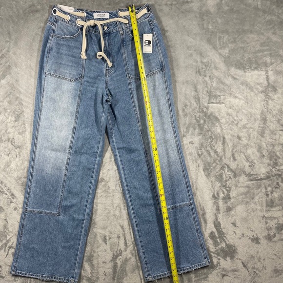 Vervet by Flying Monkey Olivia High Rise Wide Leg Jeans W30 L34 Blue Denim NEW - Picture 5 of 12